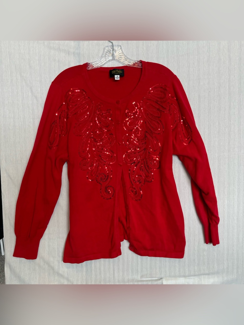 Festive Christmas sequin embroidered cardigan